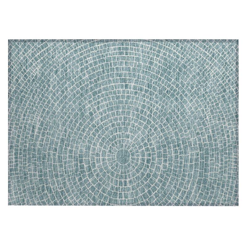 Machine Washable Indoor/ Outdoor Modern Gravity Chantille Rug