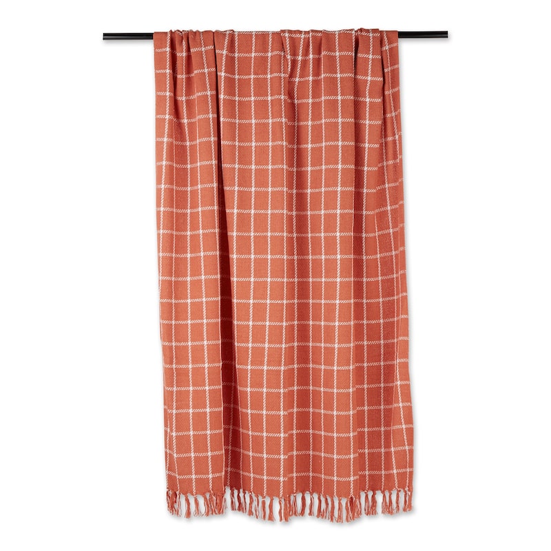 DII Checked Plaid Decorative Throw