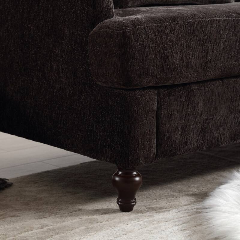 68.9-In Modern Chenille Fabric Loveseat,Living Room Couches with Rubber Wood Legs