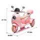 preview thumbnail 21 of 58, Children's Ride-On Car with Two Seats, 12V Battery, Music Player, Convertible Rear Seat, and Large Storage Trunk Pink
