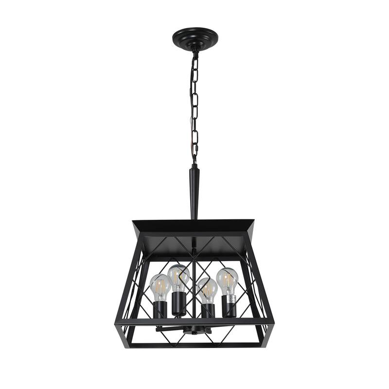 Farmhouse Chandelier 4-Light Vintage Antique Chandeliers Light Fixture For Kitchen Dining Room Living Room(No bulbs)