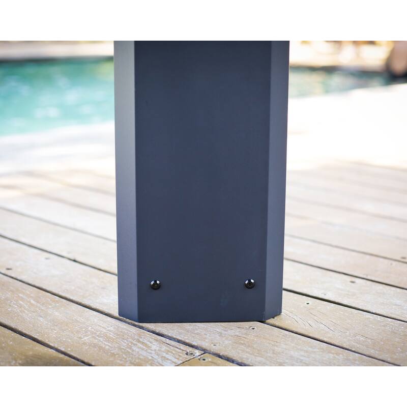 Dallas Gray/Gray Opaque Outdoor Gazebo with Insulating and Sleek Roof Design