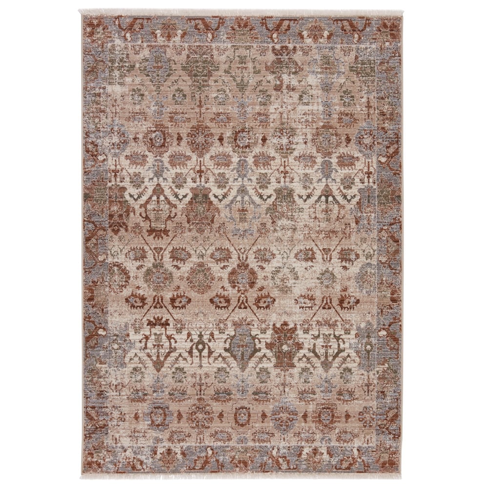 Luana Oriental Beige/ Rust Area Rug