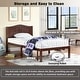 preview thumbnail 28 of 63, Platform Bed Simple Wood Bed Frame with Headboard Slat Support No Box Spring Needed Bedroom Kids Bed Platform Bed Frame