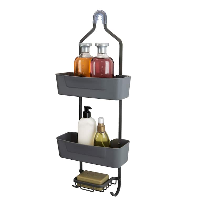 Bath Bliss Aluminum Shower Caddy in Grey
