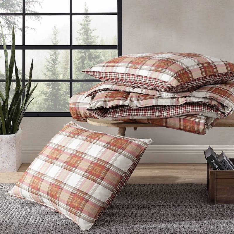 Eddie Bauer Edgewood Plaid Down Alt Reversible Comforter Set