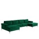preview thumbnail 63 of 68, Modern XL Velvet Upholstery U-shaped Sectional Sofa