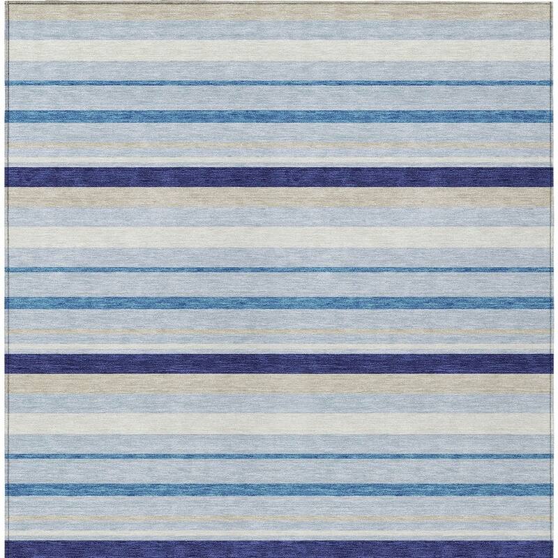 HomeRoots Striped Transitional Rectangle Outdoor Rug