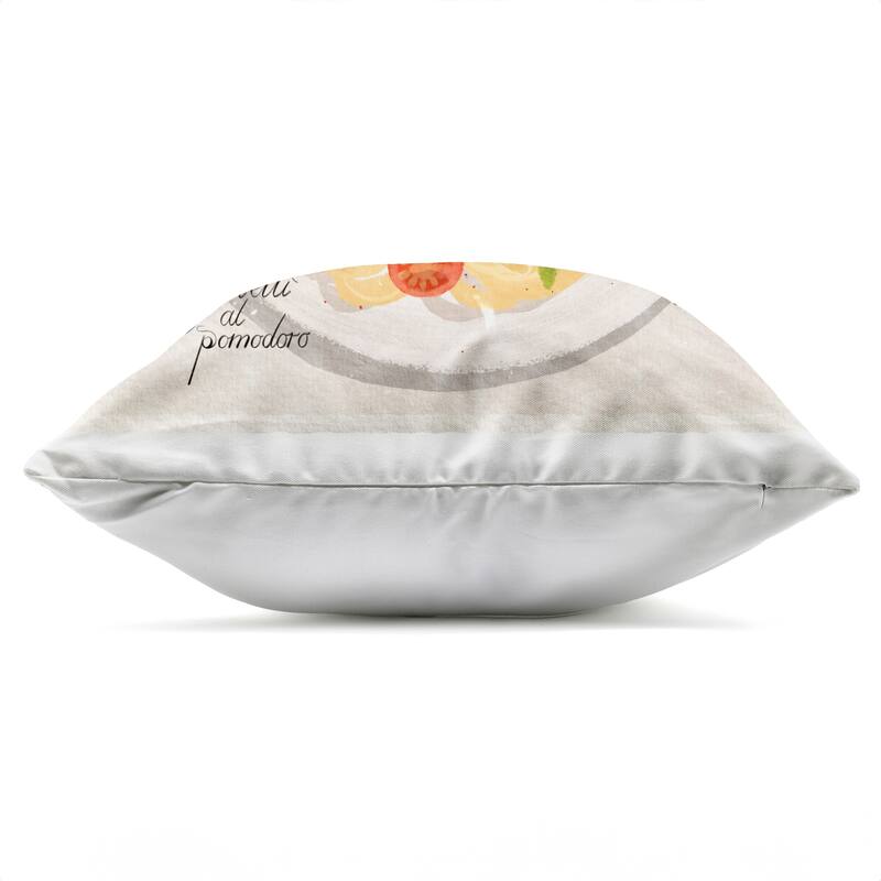 Stupell Italian Spaghetti Meal Printed Outdoor Throw Pillow Design by Juliet Rose Philips