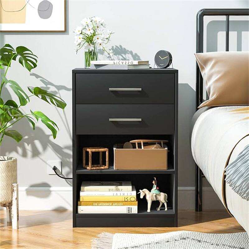 Nightstands Set of 2 with 2 Drawers