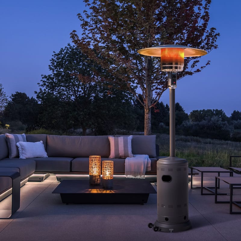 Powder-Coated Propane Gas Outdoor Heater with Wheels, ETL Certified