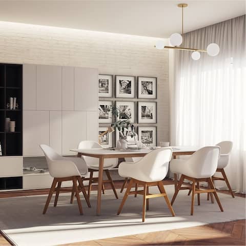 Midtown Concept Nordic 7 Piece Dining Set - with Cushions