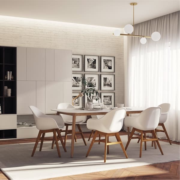 slide 1 of 12, Midtown Concept Nordic 7 Piece Dining Set - with Cushions