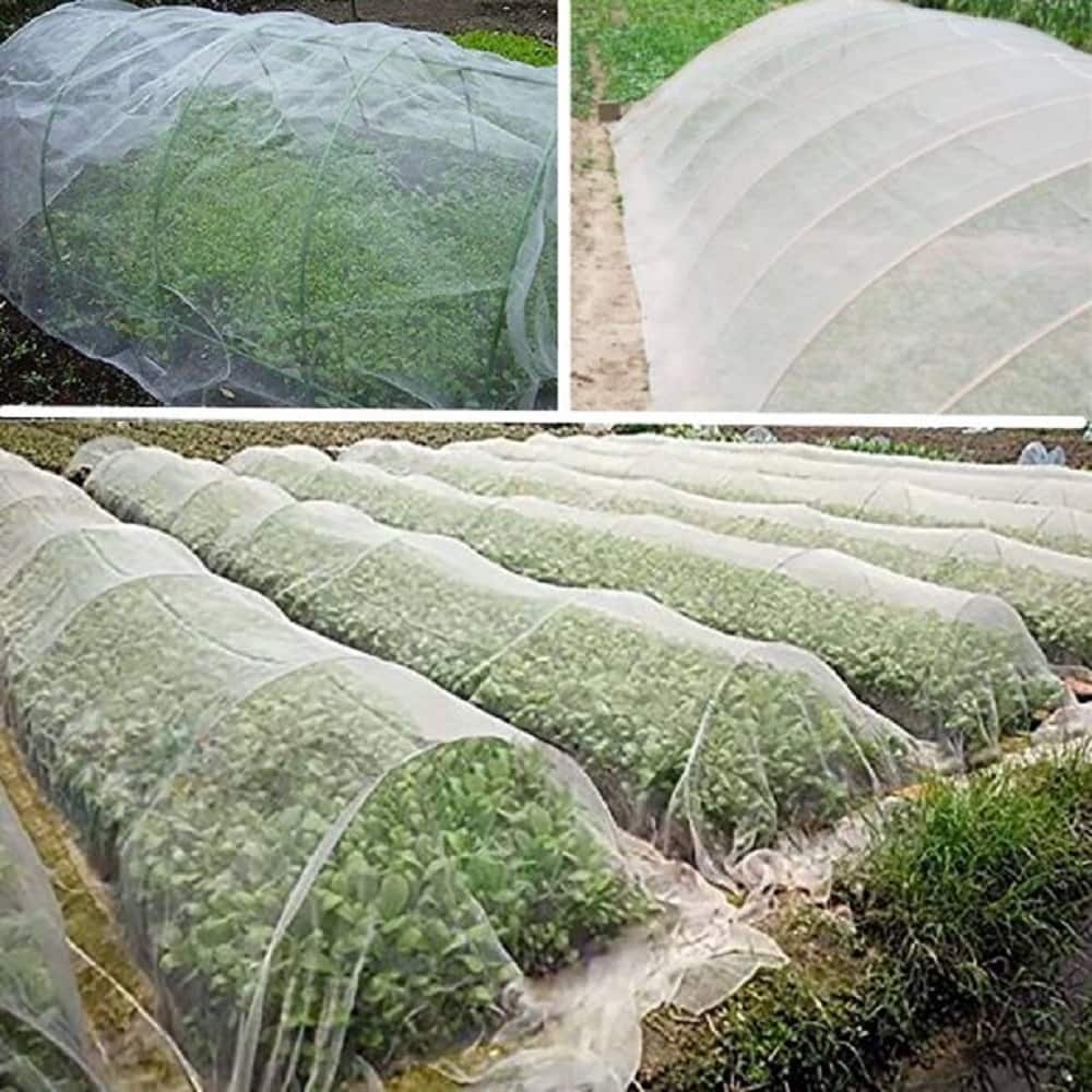 Agfabric Bug Netting Garden Net for Protecting Plants10'x12',White - 10' x 12'