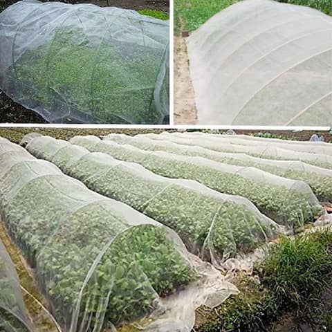 Agfabric Bug Netting Garden Net for Protecting Plants10'x12',White - 10' x 12'