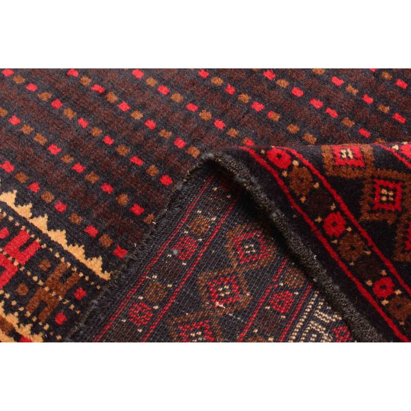 ECARPETGALLERY Hand-knotted Teimani Dark Brown Wool Rug - 2'11 x 4'8