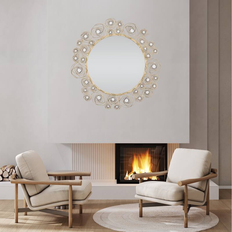 Varaluz Ethereal Rose Wall Mirror - Havana Gold Ombre
