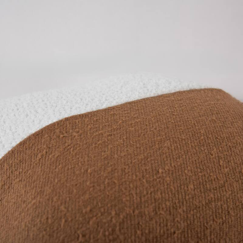 Rizzy Home Rustic Color Block Saddle Brown/Ivory Throw Pillow