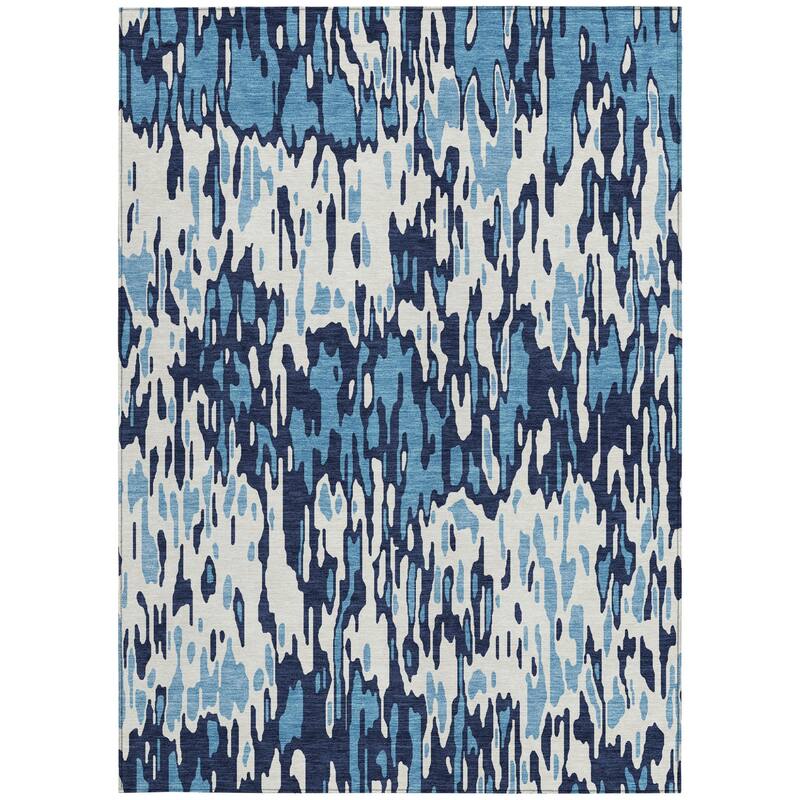 HomeRoots Striped Transitional Rectangle Outdoor Rug