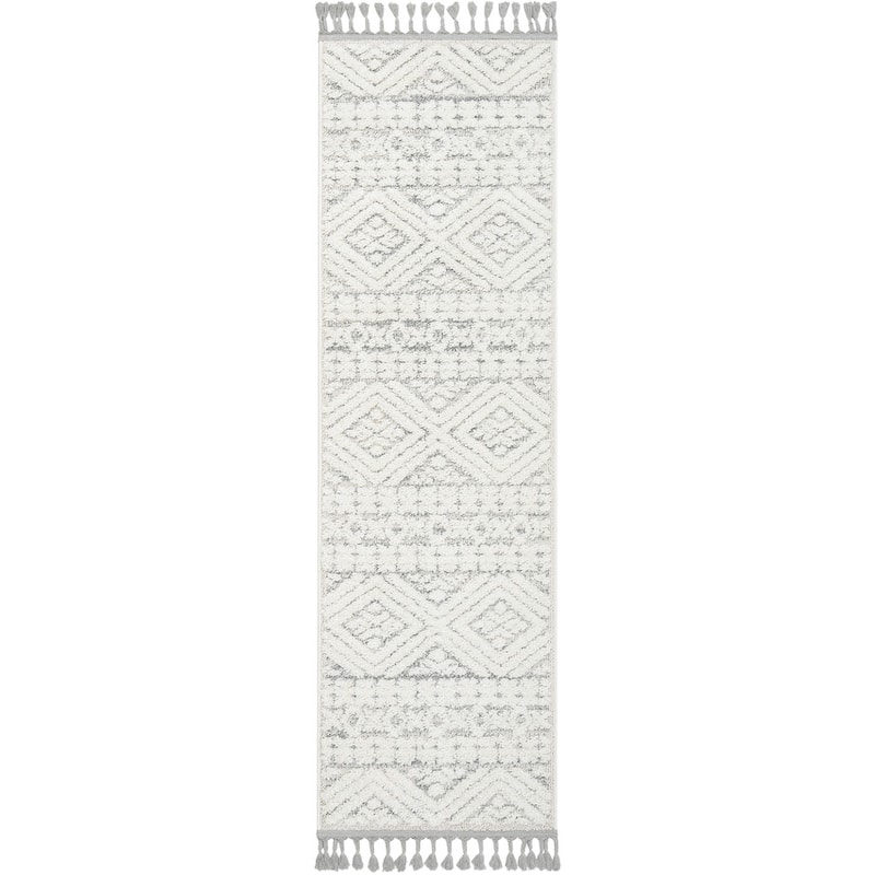 Well Woven Salem Eliana Tribal Moroccan Diamond High-Low Area Rug
