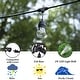 preview thumbnail 2 of 5, Outdoor LED String Lights Commercial Grade Weatherproof Patio Lights - Black