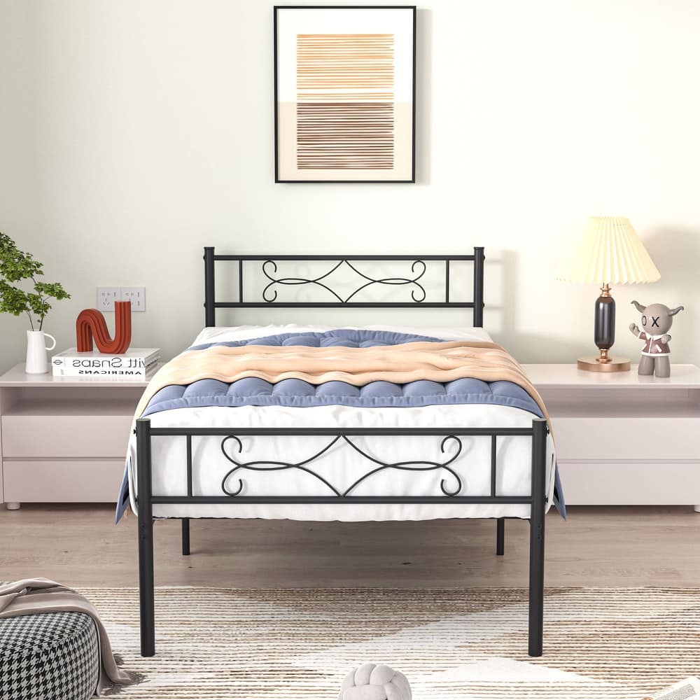 VECELO Modern Platform Bed Frame,Twin/Full/Queen Size Bedframe