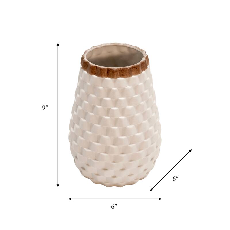Sagebrook Home Modern Textured Ceramic Vase