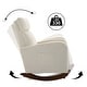 preview thumbnail 4 of 23, AVAWING Mid Century Nursery Rocking Chair Upholstered Velvet High Back Armchair Set of 2