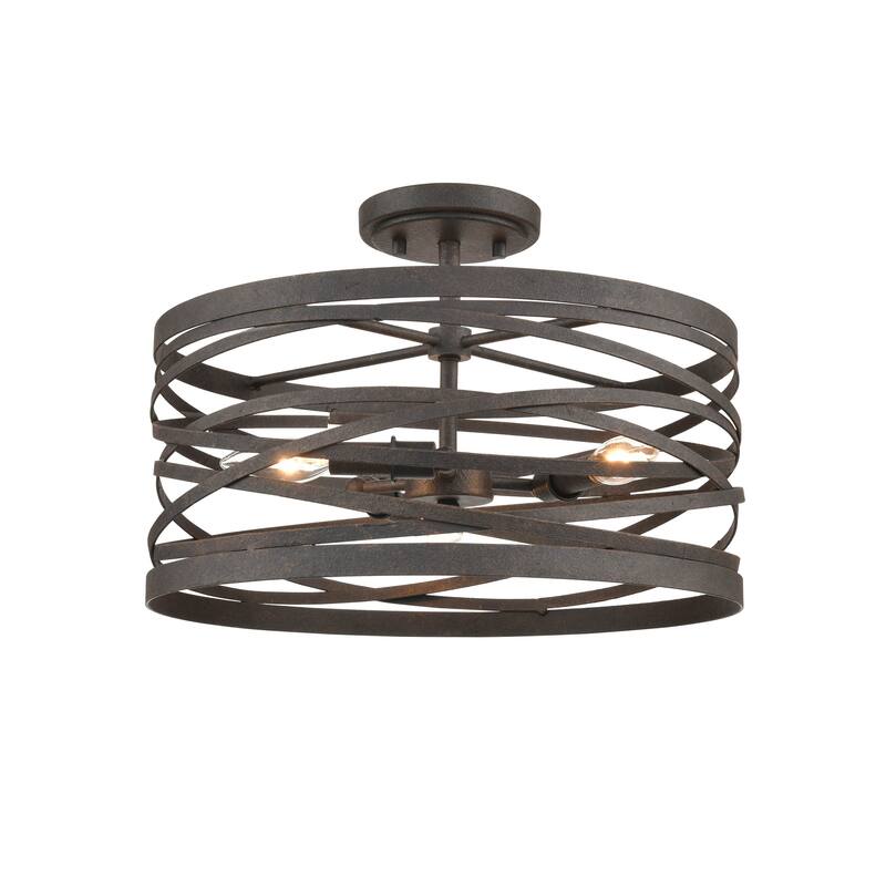 929 Lighting 3 Light Metal Semi-Flush Ceiling Mount