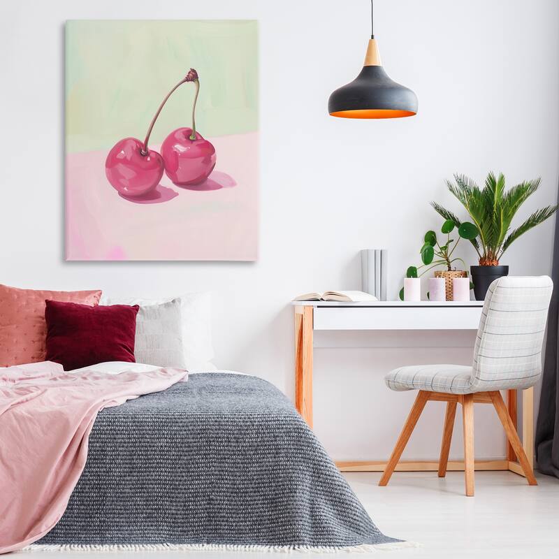 Stupell Luminous Cherries Still Life Canvas Wall Art Design By Arlington Prints