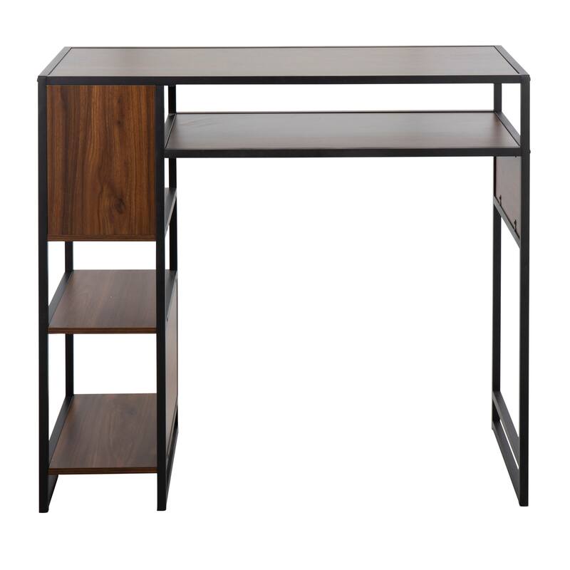 The Gray Barn Display Farmhouse Bar Height Table with Storage Space