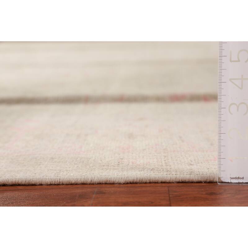 Hand Knotted Oriental 100% Wool Carpet Transitional All-Over Beige & Ivories Oushak Area Rug - 10' 0'' X 8' 0''