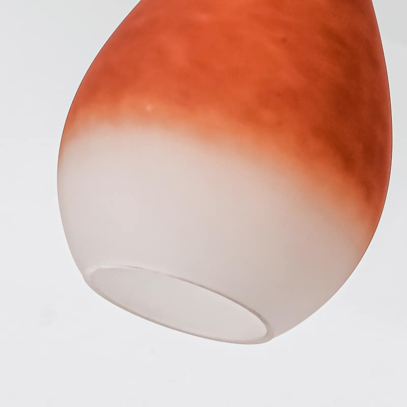 1-Light Boho Brass & Hand-Blown Glass Pendant Light for Bedroom or Dining Room - 1 Light