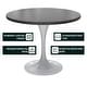 preview thumbnail 15 of 25, Verve Dining Table with a 36" Round Tabletop in White Steel Pedestal