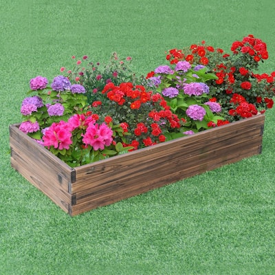 Gymax Wooden Raised Garden Bed Kit - Elevated Planter Box For Growing - See Details