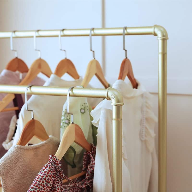 Industrial Wall Clothes Rack