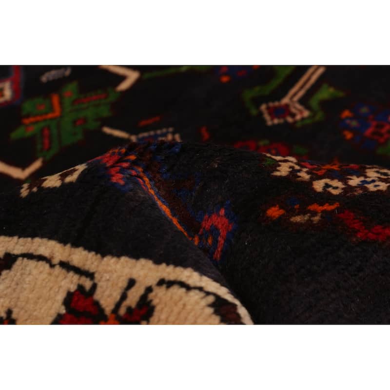 ECARPETGALLERY Hand-knotted Andelz Navy Wool Rug - 3'7 x 10'1