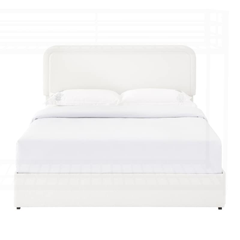 Luxurious Queen-Size Platform Bed with Tufted Headboard and Hidden Storage Drawers