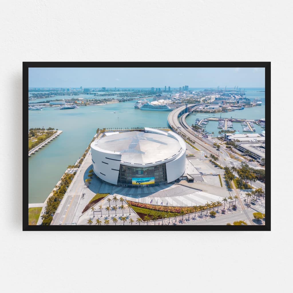Americanairlines Arena Miami Florida Framed Wall Art Print