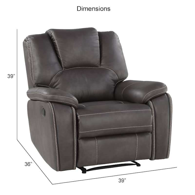 Steve Silver Kameryn Faux Leather Manual Recliner