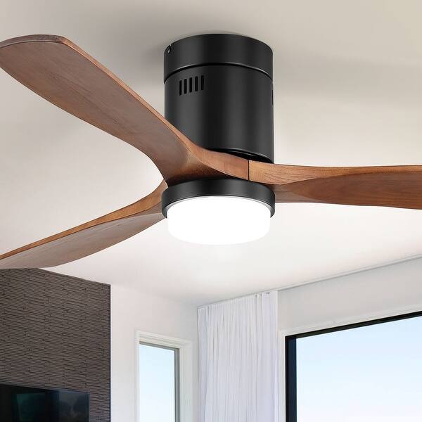 Sofucor 52 Inch Flush Mount Ceiling Fan with Remote, Reversible Motor ...