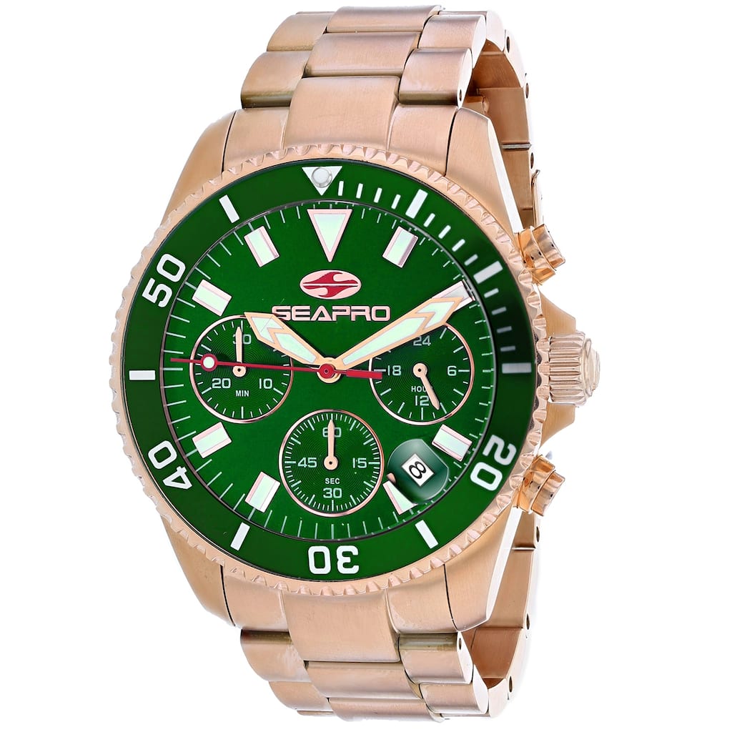 Seapro Men's Scuba 200 Chrono Green Dial Watch - SP4356 - 6 (36)