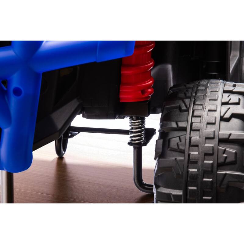 24V 2-Seater Kids Ride On Dump Truck with Remote, 4WD 6-Wheel UTV Car with Electric Dump Bed, LED Lights & Music