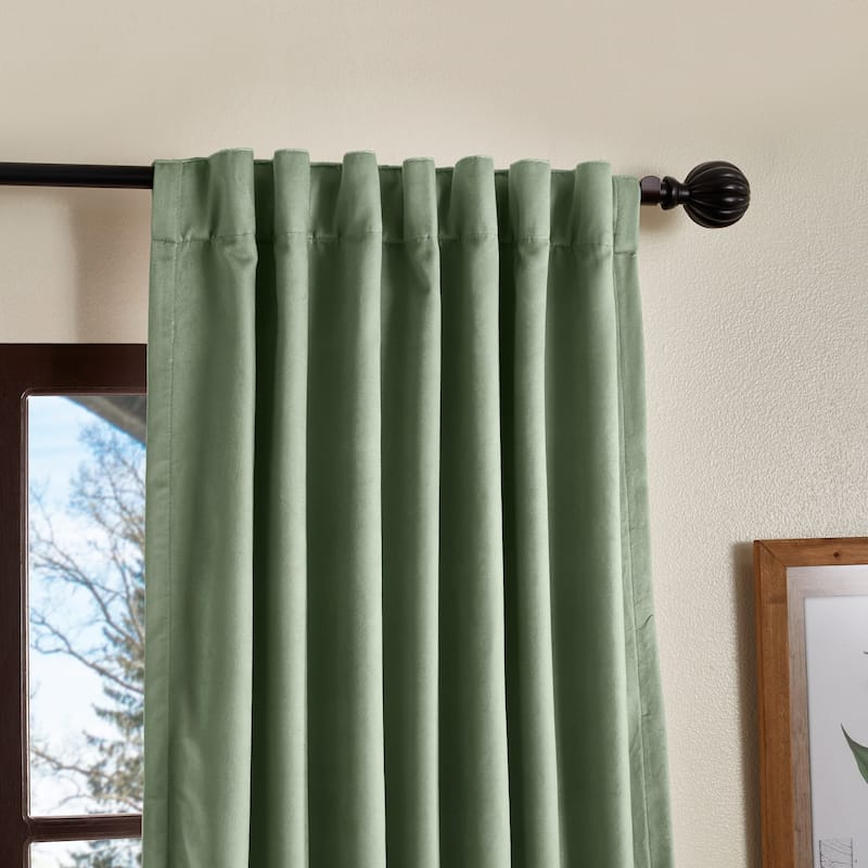 Martha Stewart Lucca Velvet Blackout Curtains - Panel Pair or Valance
