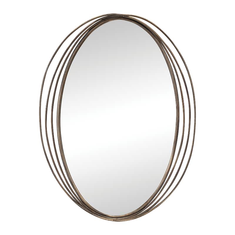 Oval Framed Wall Mirror - 30.5" - Brushed Copper