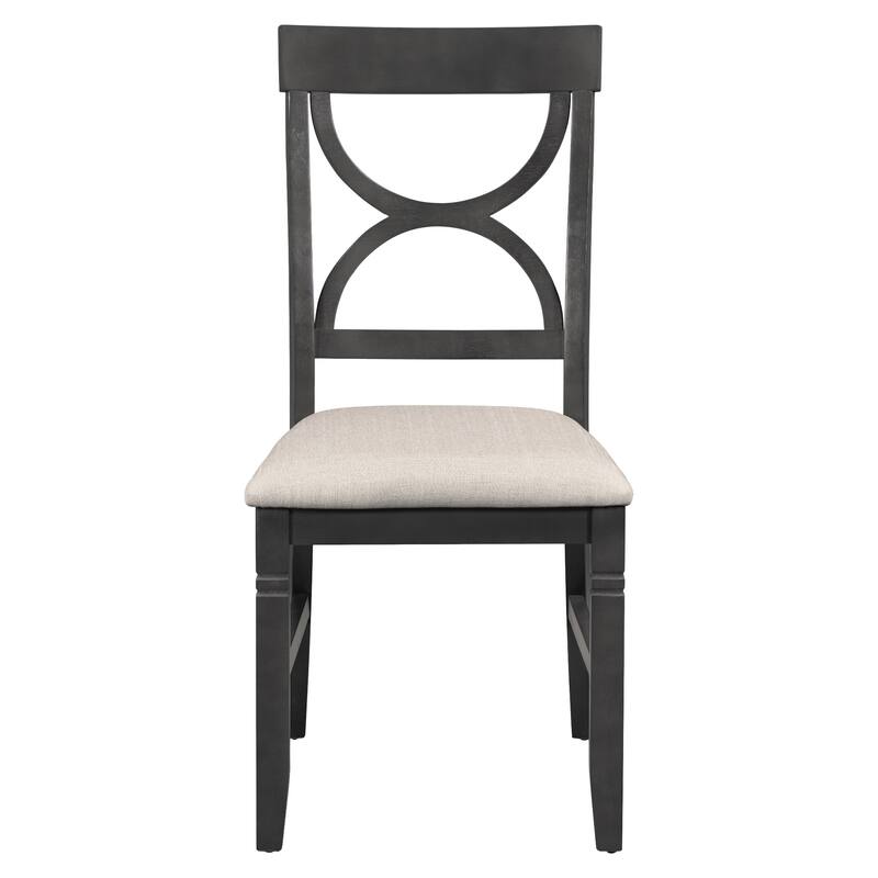 Kitchen Table Set with Upholstered Bench and 4 Dining Chairs