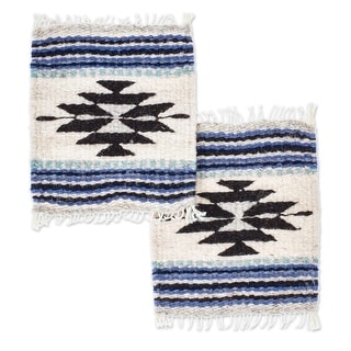 Novica Handmade Blue Mexico Wool Coasters (Pair) - Bed Bath & Beyond - 37310458