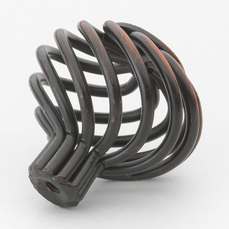 GlideRite 1-1/2-inch Diameter Flower Birdcage Round Cabinet Knob- Rustic Bronze(Pack of 25) - Brown