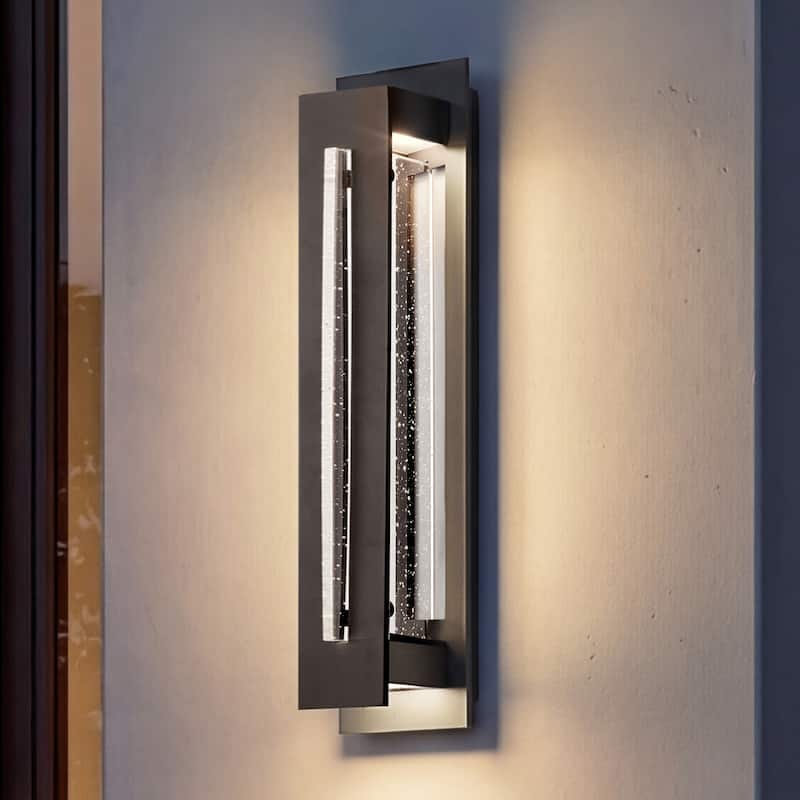 Kichler Lighting River Path Collection 2-light Textured Black Outdoor LED Wall Sconce