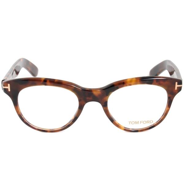 Shop Tom Ford Ft5378 52 Cat Eye Dark Havana Eyeglass Frames